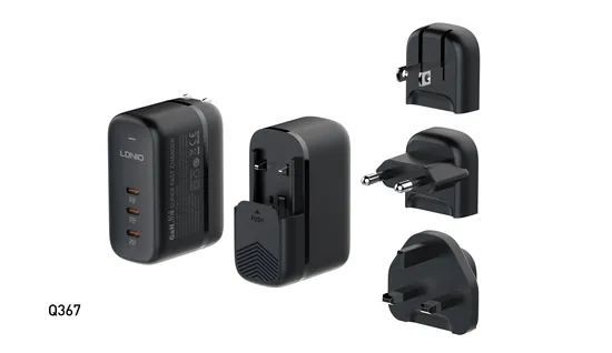 Новейшая технология Smart Black Qi Pd3.0 Fcp SCP PPS PE 2.0 GaN 65 Вт Быстрое зарядное устройство