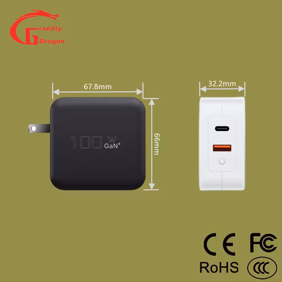 Опциональная вилка с четырьмя портами 3c1a, зарядное устройство GaN 120 Вт