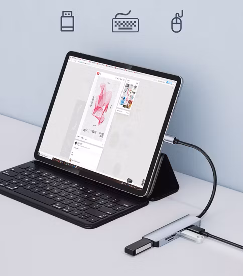 Ug7602hc USB3.0 USB Type C — HDMI Док-концентратор-адаптер-адаптер с двумя дисплеями